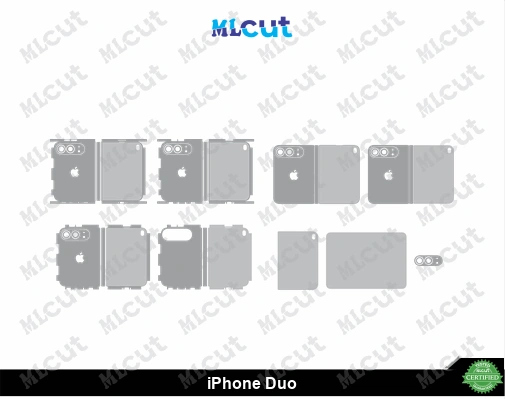 iPhone Duo Skin Template Vector